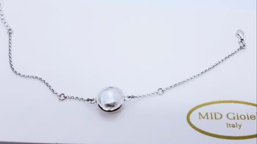 Bracciale Sole perla argento