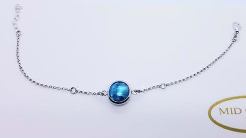 Bracciale Sole perla azzurro