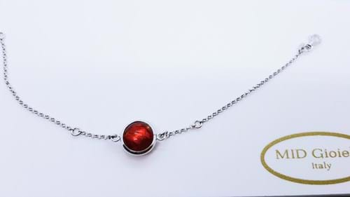 Bracciale Sole perla rosso