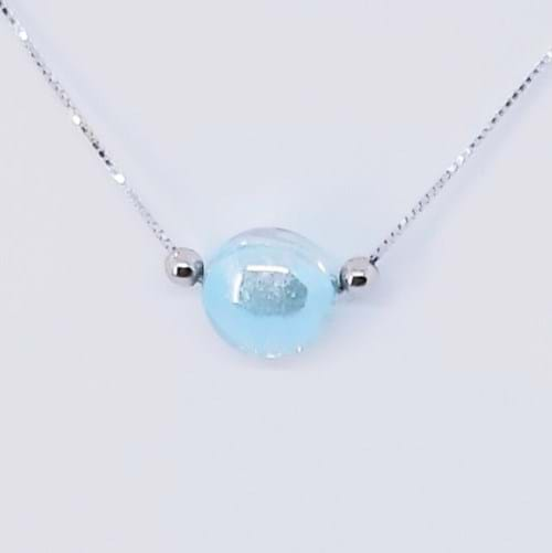 Collana Lustro Perla 10 azzurro