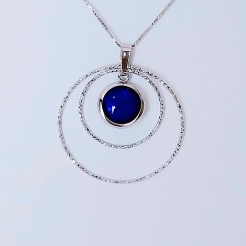 Collana Sole Anelli blu