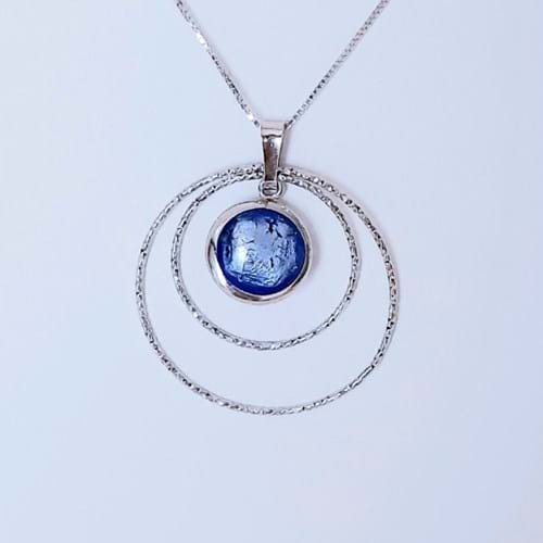 Collana Sole Anelli bluino