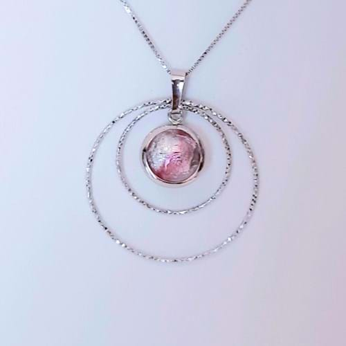 Collana Sole Anelli rosa