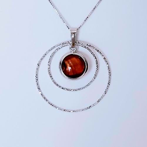 Collana Sole Anelli rosso