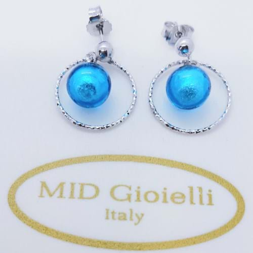 Orecchini Spring Anello azzurro