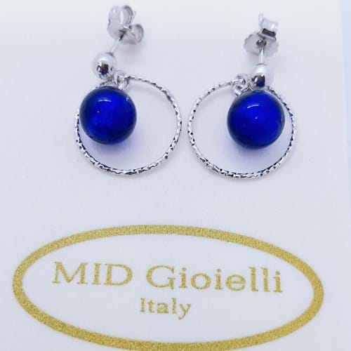 Orecchini Spring Anello blu