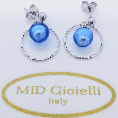 Orecchini Spring Anello bluino