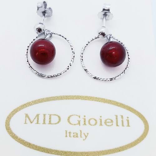 Orecchini Spring Anello rosso