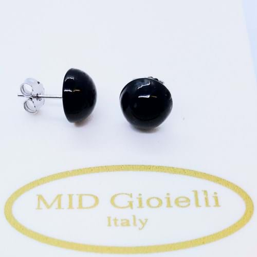 Orecchini Spring Cabochon nero