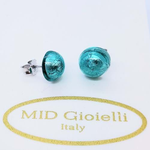 Orecchini Spring Cabochon verde marino